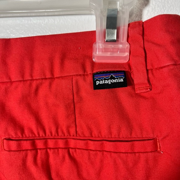 patagonia shorts women size 8 orange chino zip and pockets - Picture 8 of 12
